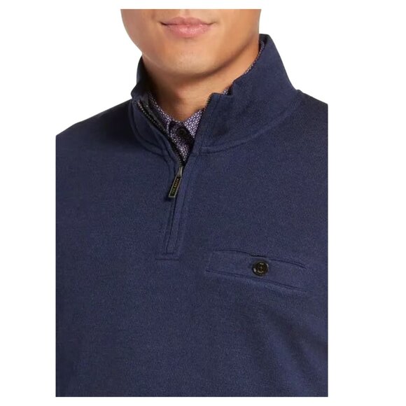 Ted Baker London Men's Valerio Quarter Zip Pullover Sweater 7 3XL - Picture 2 of 9